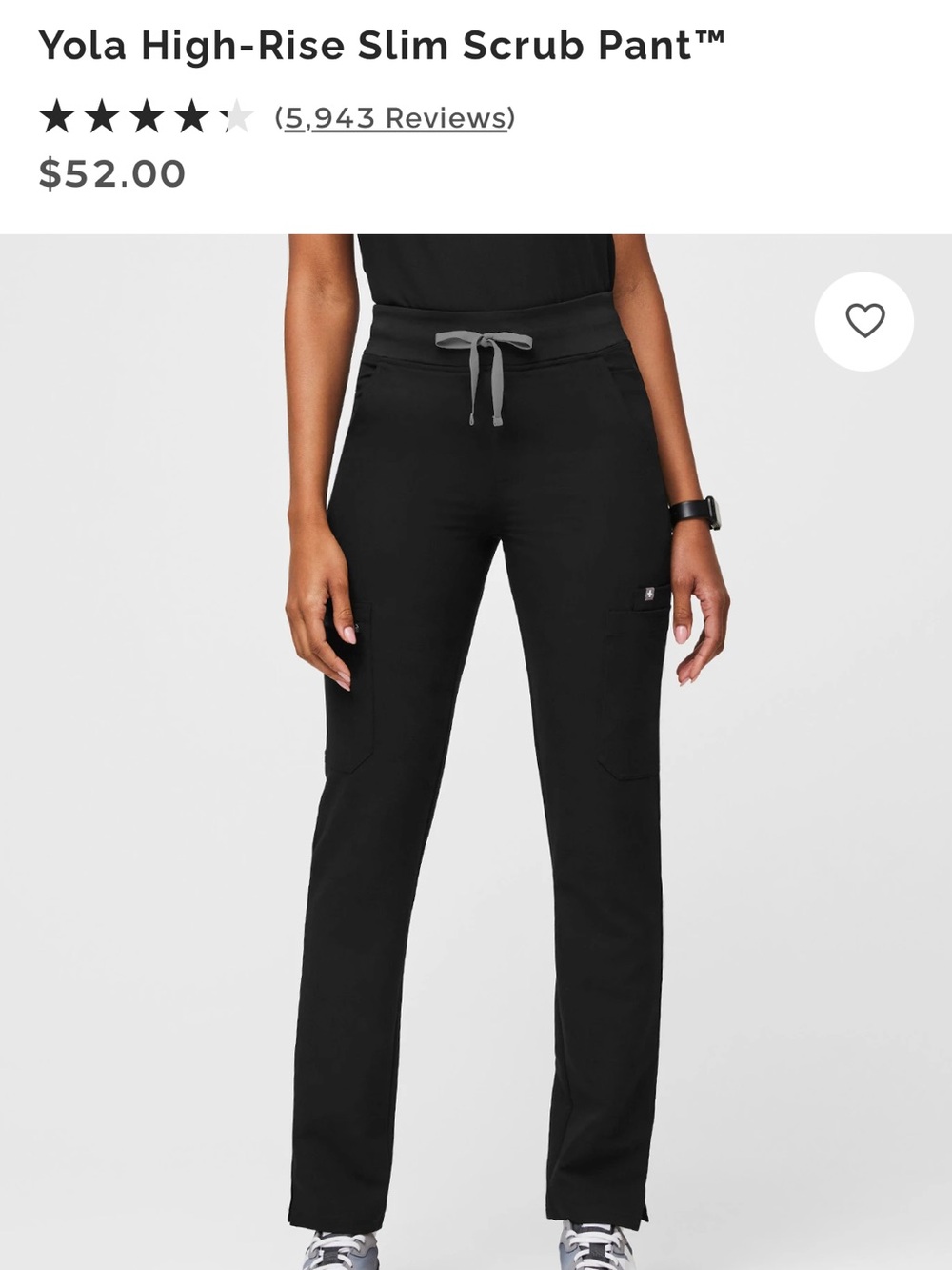NWT Figs Yola Cargo Pants with Gray Tie medium tall